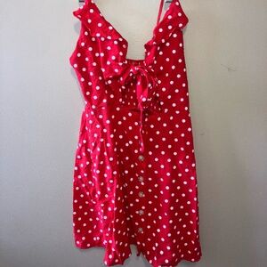 Red Polk A Dot Dress